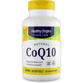헬시오리진스 CoQ10 200mg 소프트젤 글루텐 프리 무설탕