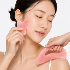 로아딘 페이스 바디 두피 마사지기 괄사 하트+반달형 세트
