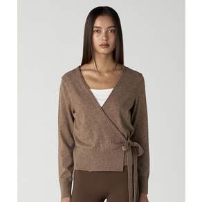 OUTDOOR VOICES (W)WOOL CASHMERE WRAP CARDIGAN (BEIGE)180343