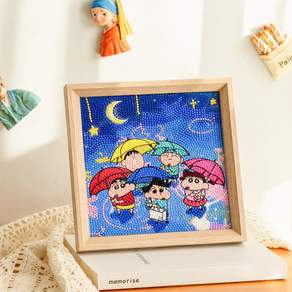 원목 비즈 큐빅 액자 DIY 보석십자수 액자형 20 x 20 cm