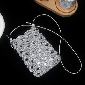 여름 물결 실버 미니 휴대폰백 DIY 재료 키트 패키지