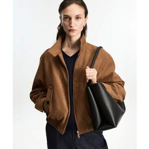 TNGT WOMAN W Faux Suede Harrington Jumper (Camel Brown) TNJU6F103CM