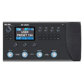M-VAVE MK-300 일렉기타 베이스 멀티이펙터 앰프 모델러 효과기 내장 튜너 루퍼 와우 페달