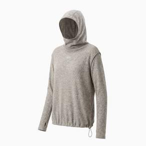 미나수 Wool High Neck Waffle Hoodie_Oatmeal 3
