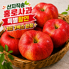 [200박스한정특가] 초고당도 햇 홍로 사과