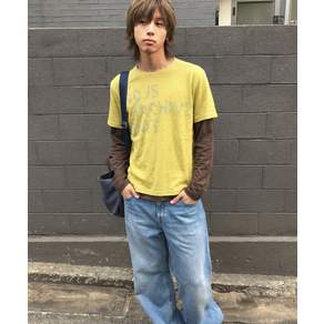 메인부스 MAINBOOTH Archive Unit Layered T-shirt YELLOW