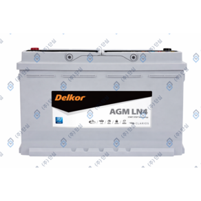 델코 Delkor AGM80L Silver LN4 12V 80Ah L타입 ISG 스탑앤고 차량용 AGM 배터리