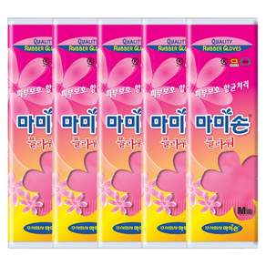 KR리빙 마미손 주방용 고무장갑 중형 플라워(M)