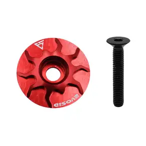 자전거 헤드셋 캡 MTB 로드 바이크 스템 탑 커버 CNC 나사 포함 28.6mm 포크 튜브 사이클링 액세서리