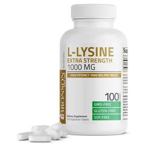 브론슨 L-리신 엑스트라 스트렝스 1000mg 베지테리안 타블렛
