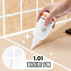 Gaayou 욕실 화장실 타일 줄눈 보수제 셀프시공 백색 은색펄 대용량 300g 곰팡이 세균방지 실리콘 방수 항균 벽 바닥 간편시공