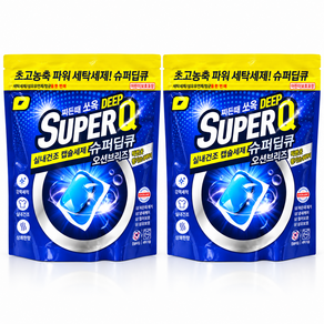 슈퍼딥큐 오션브리즈 실내건조 고농축 대용량 일반 드럼세탁기 겸용 캡슐세제