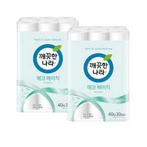 깨끗한나라 에코 베이직 2겹 롤화장지