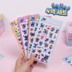 [루카탄] 스티치 3D 입체 엠보싱 볼록 스티커