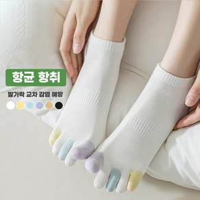 하루양 여성 항취 발가락 양말 캔디 6족세트