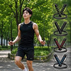 안꼬이는 와이어 줄넘기 베어링 스피드 크로스핏 다이어트 헬스 복싱