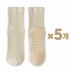 8bloom 여성 골지 낙상예방 미끄럼방지 어르신 양말-5족세트
