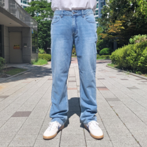 [국내백화점] 게스 남성 청바지 스트레이트 일자 연청 라이트블루 게스진 데님