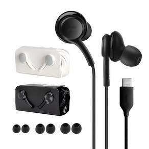 이어폰 AKG C타입 유선 이어폰 호환 / 갤럭시 S 노트 제트플립 / 블랙 화이트 / 고급형 개별 OPP포장
