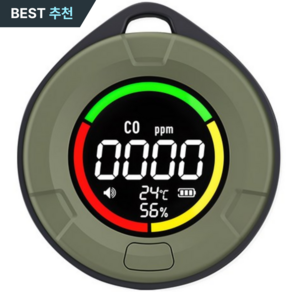 후니홈 캠핑용 일산화탄소 경보기 72시간사용 C타입고속충전 온습도측정 자석탈부착