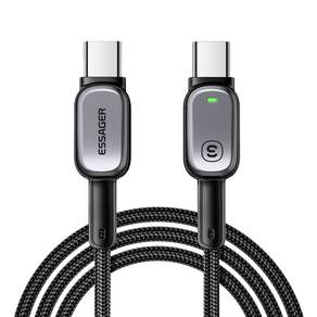 ESSAGER 60W 3A C-C타입 고속 충전 케이블 2m 회색