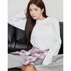 2001아울렛분당점[지오다노] NEW 여자 베이직 긴팔 티셔츠 (퍼펙트티) 05325903