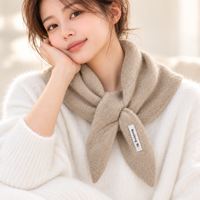 디오트라 여성 삼각 니트 머플러 스카프 숄