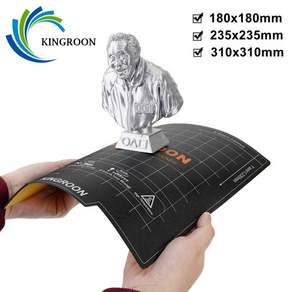 쿠쿠스토어 KINGROON 3D 프린터 가열 베드 A + B 유연한 자석 시트 180x18mm 235x235mm KP3S 엔더 CR10