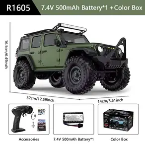 1:16 RC카 R1601-R1609 모델 4륜구동 풀 스케일 클라이밍 크롤러 2.4G 전동 락카 오프로드 자동차 남자아이