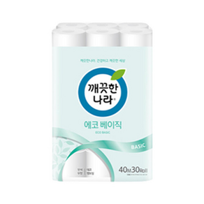깨끗한나라 에코 베이직 2겹 롤화장지