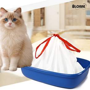 8LOME 고양이 화장실 라이너 더 튼튼한 모래 전체갈이 봉투 찢어짐방지