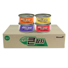 그린펫 더큰참치 4종콤보 24개묶음 고양이간식캔 고양이참치