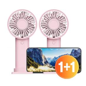1+1 스마티 대용량 2500mAh 무선 미니 핸디 휴대용 손선풍기 C타입 충전식 탁상용
