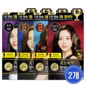 리엔 흑모비책 한방 크림염색제 2개