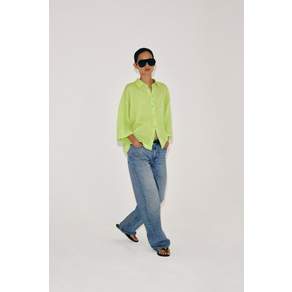 자라 ZW 컬렉션 반팔 셔츠 - 그린 4786/268/500