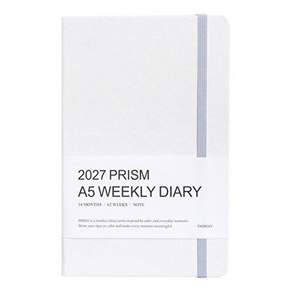 인디고 [인디고] 2027 프리즘 레더 A5 위클리 다이어리 (날짜형 25절 주간) - 워터멜로우