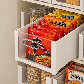 길이조절 팬트리 수납 정리함 탕비실 라면정리
