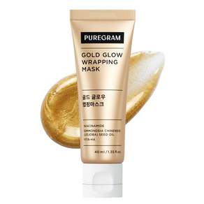 퓨어그램 브라이트닝 금빛 광채 골드 글로우 랩핑마스크 40ml