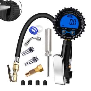 타이어 압력 게이지 200psi 야광 인증된 정확도 LED 스포트라이트 자동차·트럭·자전거 호환 미국/유럽/일본