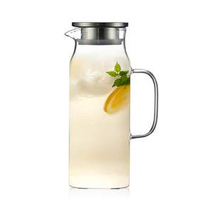 스텐뚜껑 내열유리 물병 워터저그 스텐유리물병 1.5L