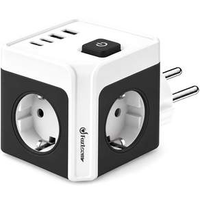 [2026년형]폭스룸 USB C타입 4000W 고출력 가전 안심사용 큐브 멀티탭