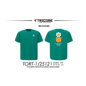 2025 트리코어 코튼라이크 오버핏티셔츠 TORT-1/2512(GN)그린 배드민턴 티셔츠 남여공용