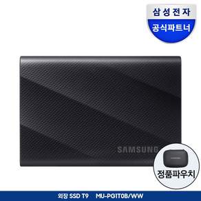 삼성전자 포터블 외장 SSD T9 (정품), 블랙 MU-PG1T0B/WW + 정품파우치, 1TB