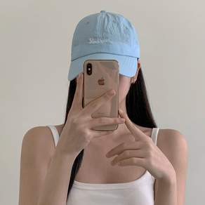 [10컬러] 스톡 자수 바스락 나일론 스트링 여름 물놀이 흠뻑쇼 볼캡 모자