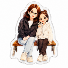다은상사 주문제작 양면접합 아크릴키링 냉장고자석 스탠드 사진 커스텀 기념 선물용