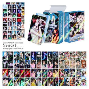르세라핌 LESSERAFIM 퓨어플로우 크레이지 홀로그램 포토카드 프리티걸 총 124pcs 포카 60장 스티커 64장 다꾸 선물 소장용