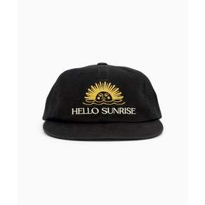헬로 선라이즈 HELLO SUNRISE Washed Two Tone Logo 6Panel Cap Black