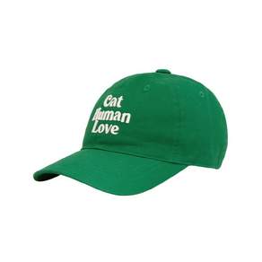 [매장정품] 휴먼앤캣 HUMAN N CAT 캣휴먼러브 코튼 볼캡 [그린] LOVE BALL CAP [GREEN] 2273437