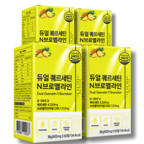 [세트사은품] 퀘르포민정 정품 증정 (15박스 구매시) / 고순도 고함량 퀘르세틴&브로멜라인 파인애플 효소 식약처 인증