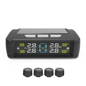 TPMS 센서 타이어 모니터 압력 공기압 온도 측정기 태양열충전 경보장치